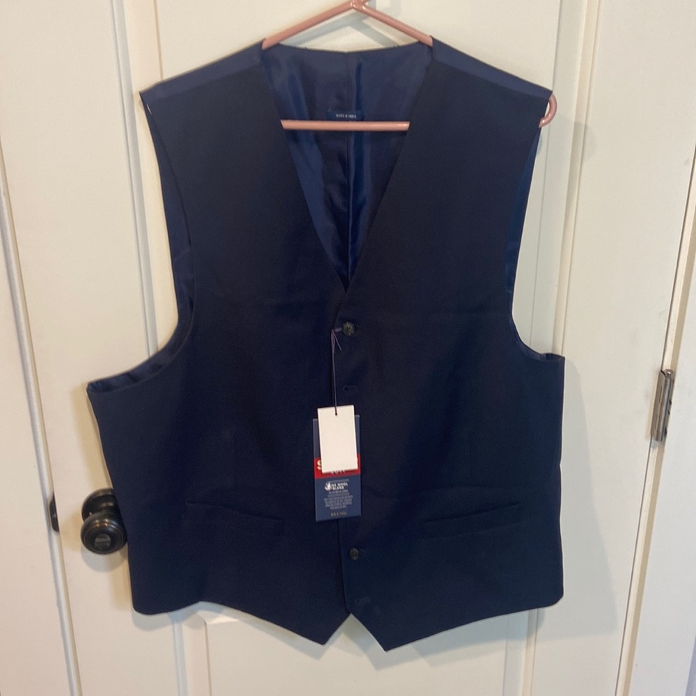 Mens navy vest